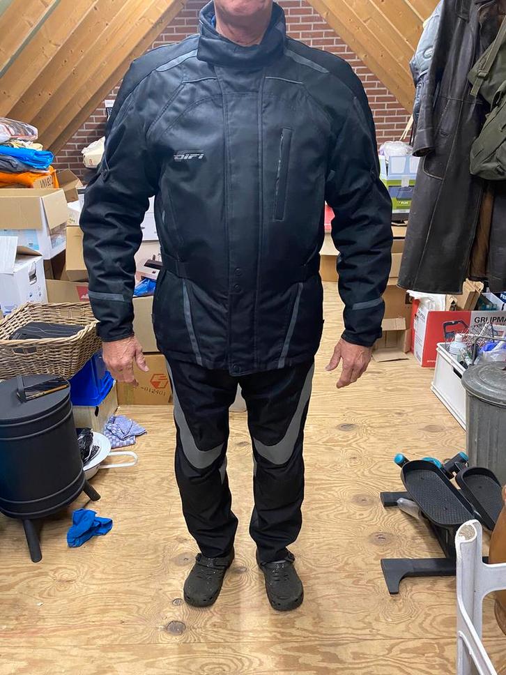 Motorpak Difi zwart maat XXL met diverse protecties, Motoren, Kleding | Motorkleding, Combipak, Heren, Tweedehands, Ophalen