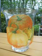Windlicht of vaas glas pompoen, Ophalen, Hout, 25 tot 50 cm