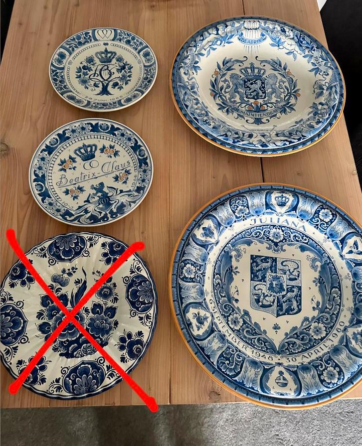 Delfts Blauw Borden Collectie, Antiek en Kunst, Antiek | Schalen, Ophalen