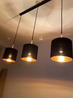 Zwart textiel hanglamp met 3 Lampen, Ophalen, Zo goed als nieuw, Stof, Minder dan 50 cm