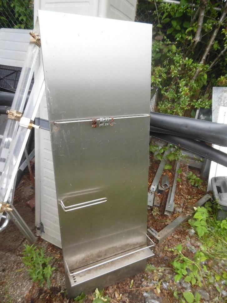 Achterplat RVS, Huis en Inrichting, Keuken | Keukenelementen, Gebruikt, 150 tot 200 cm, 50 tot 100 cm, 25 tot 50 cm, Ophalen