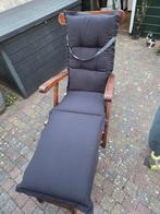 teakhouten deckchair ligbed, Tuin en Terras, Ophalen, Zo goed als nieuw, Teakhout, Verstelbaar