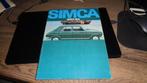Folder  SIMCA  1100, Verzenden, Zo goed als nieuw, Overige merken