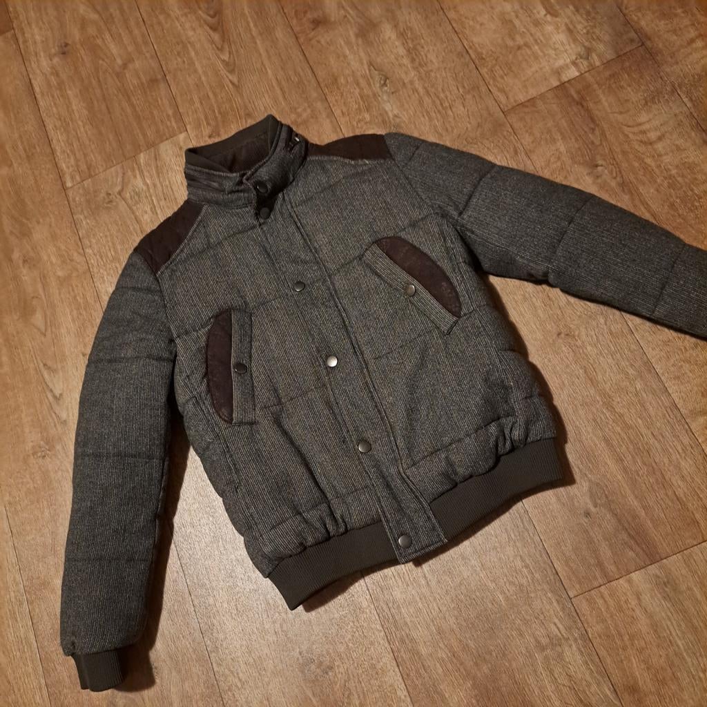 ZARA MAN wollen winterjas mt. L, Kleding | Heren, Jassen | Winter, Maat 52/54 (L), Bruin, Ophalen of Verzenden, Zo goed als nieuw