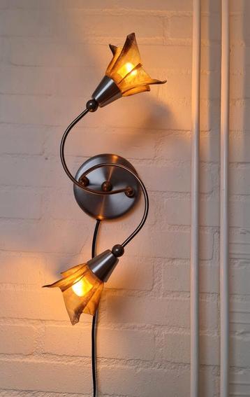 Wandlamp muurlamp bloemen gaas + dimmer sfeerlicht mooi  
 beschikbaar voor biedingen