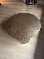 Bronzen metalen Salontafel - Ronde Vorm 90cm, 32cm hoog, Ophalen, Rond, 50 tot 100 cm, Zo goed als nieuw