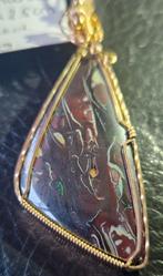 Nieuwe 14k gold-filled boulder opaal hanger, Ophalen of Verzenden, Nieuw, Goud, Goud