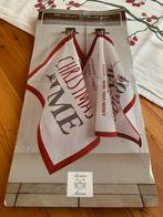 2 Riviera Maison Kerst Theedoeken - Nieuw!, Ophalen of Verzenden, Nieuw, Wit, Theedoek of Handdoek