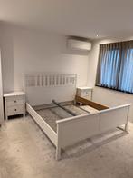 Ikea Hemnes bed frame 180 met twee bijpassende nachtkastjes., Huis en Inrichting, Slaapkamer | Bedden, Ophalen, Gebruikt, Wit