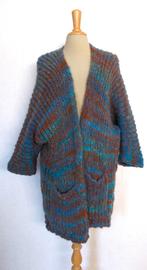 Mooie kleuren wol mix heerlijk zacht vest van Moment! L, Verzenden, Nieuw, Maat 42/44 (L), Blauw