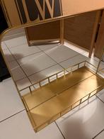 LW Collection Wandspiegel met Plankje Goud - Nieuw!, Ophalen, Nieuw, Minder dan 100 cm, Rechthoekig