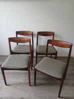 Set van 4 vintage stoelen, Huis en Inrichting, Stoelen, Ophalen, Gebruikt, Bruin, Vier