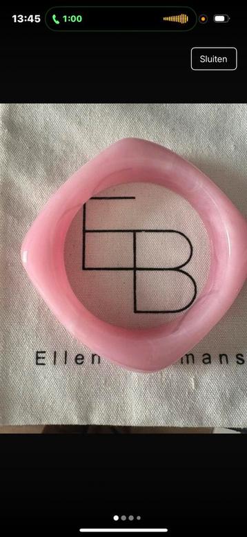 Ellen beekmans hars bangle lichtroze beschikbaar voor biedingen