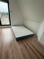 Pocketveringmatras, middelhard/lichtblauw 140x200, Huis en Inrichting, Slaapkamer | Bedden, Ophalen, Blauw, Tweepersoons, 140 cm