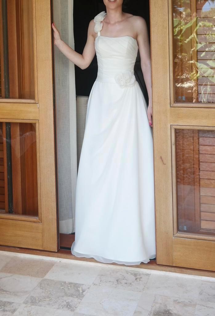 Weddings trouwjurk/ bruidsjapon maat S / 36, Kleding | Dames, Trouwkleding en Trouwaccessoires, Zo goed als nieuw, Trouwjurk, Wit