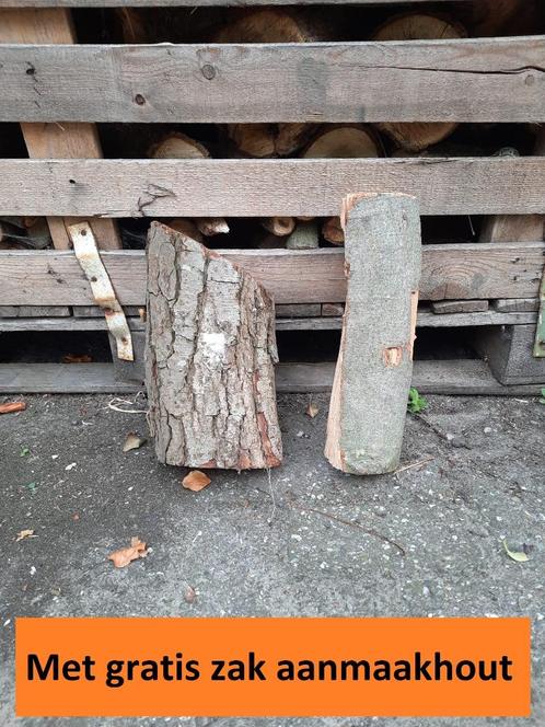 Gemengd haardhout | Incl. gratis zak aanmaakhout, Tuin en Terras, Haardhout, Blokken, Overige houtsoorten, 6 m³ of meer, Verzenden