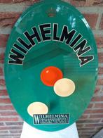 Reclamebord Wilhelmina biljart Amsterdam, Ophalen of Verzenden, Gebruikt, Reclamebord
