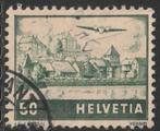 Zwitserland 1941 389 Meer van Genève, Gest, Ophalen of Verzenden, Gestempeld