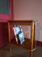 Platenspeler Tafeltje met Vinyl Opslag, Minder dan 50 cm, Eikenhout, 50 tot 100 cm, Vintage