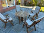 Hardhouten tuinset inclusief kussens - Hartman selection, Tuin en Terras, Ophalen, 4 zitplaatsen, Gebruikt, Hardhout