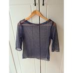 Paarse mesh see through top maat S, Kleding | Dames, Tops, Verzenden, Zo goed als nieuw, Maat 36 (S), Paars