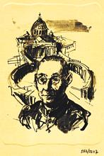 Afdruk tekening Titus Brandsma, Antiek en Kunst, Ophalen of Verzenden