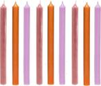Gekleurde luxe dinerkaarsen Roze Lila Oranje 28 cm 9 stuks, Huis en Inrichting, Ophalen of Verzenden, Nieuw, Overige materialen