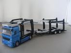 Autotransport truck met trailer made in china blauw 3 iinch, Ophalen of Verzenden, Bus of Vrachtwagen, Zo goed als nieuw