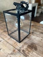 Zwart stalen lamp, Huis en Inrichting, Lampen | Hanglampen, Ophalen of Verzenden, Zo goed als nieuw, Minder dan 50 cm