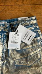 Pull &bear jeans metallic maat 36, Nieuw, Blauw, W28 - W29 (confectie 36), Ophalen of Verzenden