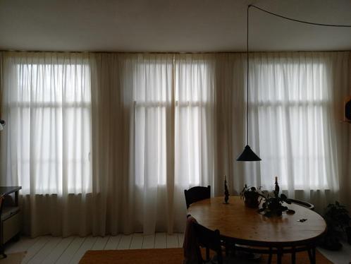 gordijnen, Huis en Inrichting, Stoffering | Gordijnen en Lamellen, Zo goed als nieuw, 200 cm of meer, 200 cm of meer, Crème, Ophalen of Verzenden