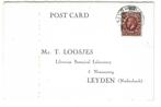 Aniwoordkaart naar Leiden, Verzenden, Gestempeld