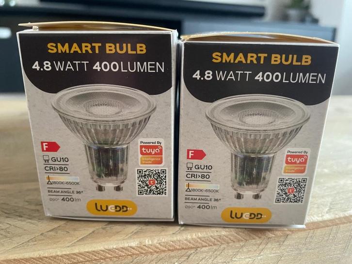 Smart GU10 50mm LED lampen 8 stuks, Huis en Inrichting, Lampen | Spots, Nieuw, Plafondspot of Wandspot, Metaal of Aluminium, Led