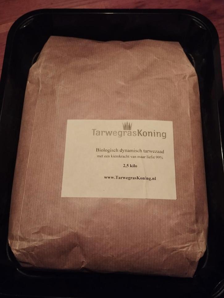 2,5 kg Biologisch dynamisch tarwegras zaad & 4 kweekbakken, Sport en Fitness, Gezondheidsproducten en Wellness, Overige typen