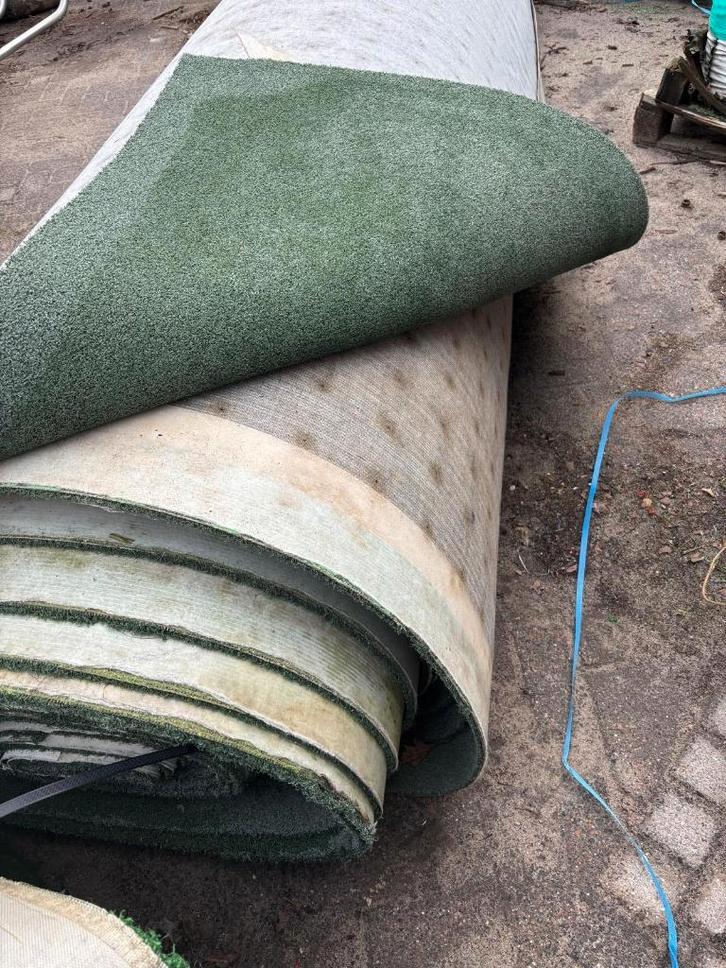 Gebruikt waterveld - 55x4m - Rollen met lijnen, Tuin en Terras, Gras en Kunstgras, Gebruikt, Kunstgras, 20 m² of meer, Ophalen