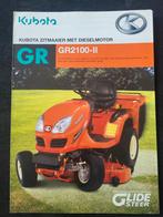 Tractor folder Kubota GR2100-II zitmaaier met dieselmotor, Boeken, Ophalen of Verzenden, Zo goed als nieuw