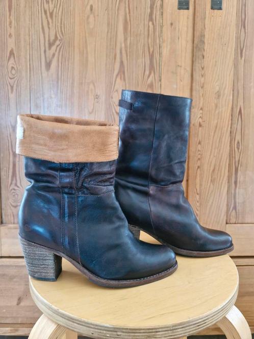 Humanoid laarzen donkerbruin leer halfhoog mt 37 zgan, Kleding | Dames, Schoenen, Zo goed als nieuw, Lage of Enkellaarzen, Bruin