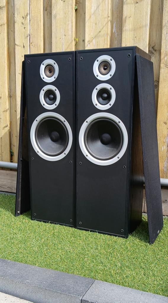 Set Zuil Luidsprekers JAMO Studio 180 Zwart 170 Watts  8Ω, Audio, Tv en Foto, Luidsprekers, Zo goed als nieuw, Front, Rear of Stereo speakers