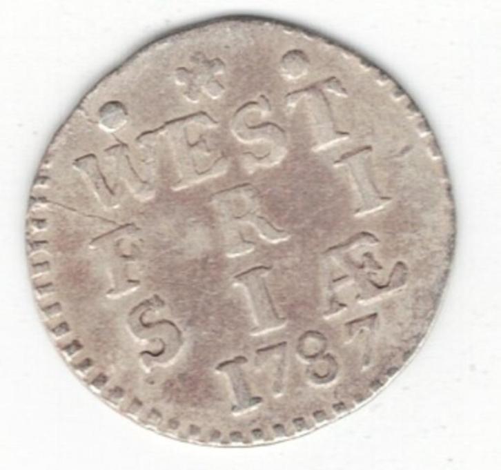 25-2170 West Friesland 2 stuiver 1787, Postzegels en Munten, Munten | Nederland, Losse munt, Overige waardes, Vóór koninkrijk