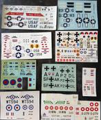 Verzamelingetje 1:72 decals., Ophalen, Zo goed als nieuw, 1:72 tot 1:144, Overige merken