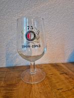 Feyenoord 75 jaar bierglas op voet Oranjeboom, Ophalen of Verzenden, Zo goed als nieuw, Feyenoord, Overige typen