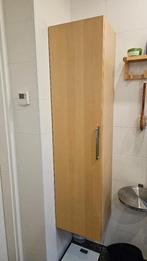 Kast  hangend badkamer 160x40x38cm beuken en glazen plankjes, Minder dan 50 cm, Ophalen of Verzenden, 150 tot 200 cm, 25 tot 50 cm