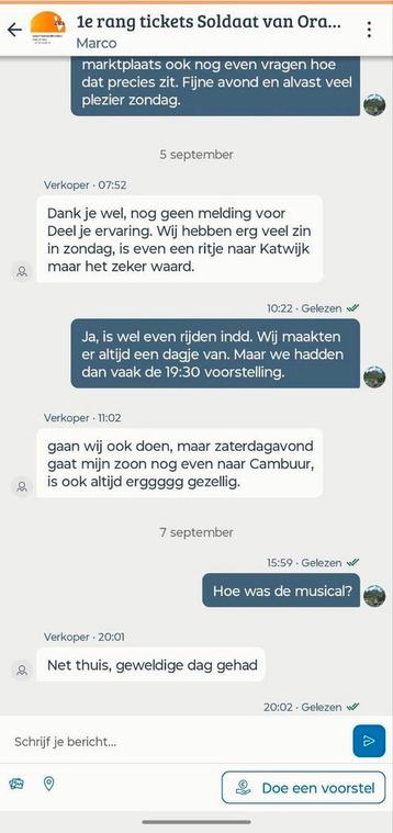 Soldaat van oranje 1e rang plus tickets slechts €59,95 beschikbaar voor biedingen