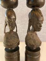 Antieke Afrikaanse Kandelaars - Set van Twee, Antiek en Kunst, Ophalen of Verzenden, Overige materialen