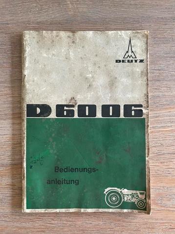 Deutz D60 06 tractor bedieningshandleiding beschikbaar voor biedingen