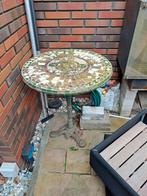 Mozaïek tuintafel hoogte 73 cm diameter bovenkant 31cm, Tuin en Terras, Zo goed als nieuw, Ophalen