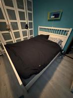 Hemnes bedframe + lattenbodem 160x200, Huis en Inrichting, Slaapkamer | Bedden, Ophalen, Gebruikt, Wit, Tweepersoons