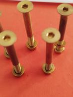 18 st Messing bout plat verzonken kop m6x50/20 kotter, Verzenden, Nieuw, 250 cm of meer, Balken