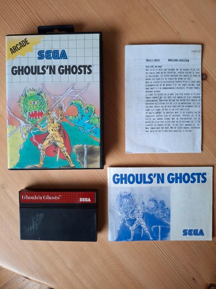 Ghouls 'n Ghosts - Sega Master system Compleet!, Spelcomputers en Games, Games | Sega, Gebruikt, Master System, Avontuur en Actie
