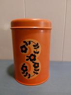 Vintage oranje Brabantia blik nummer 3 jaren 70, Ophalen of Verzenden, Gebruikt
